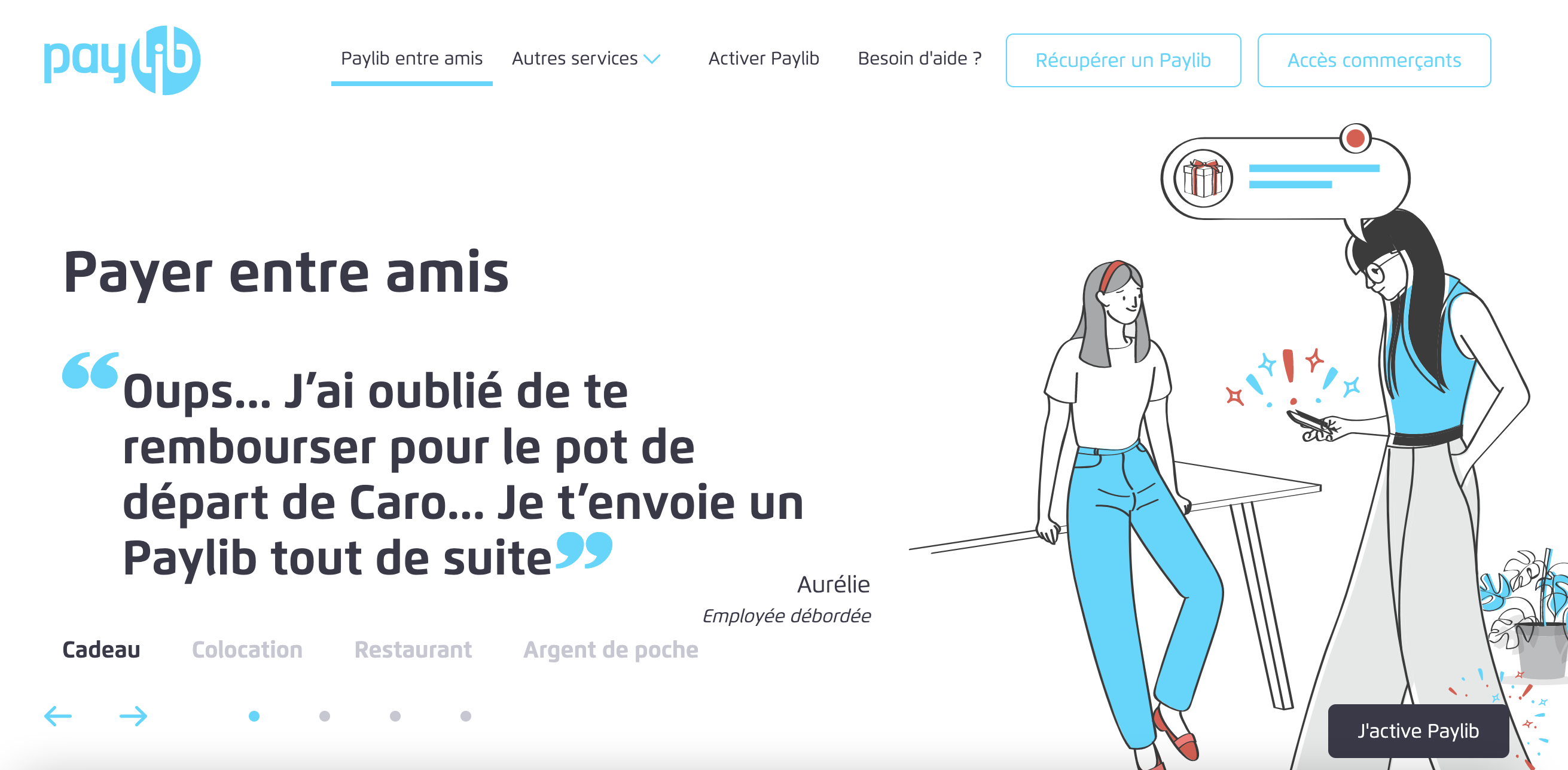 Paylib : illustration de smartphone avec paiement mobile sans contact