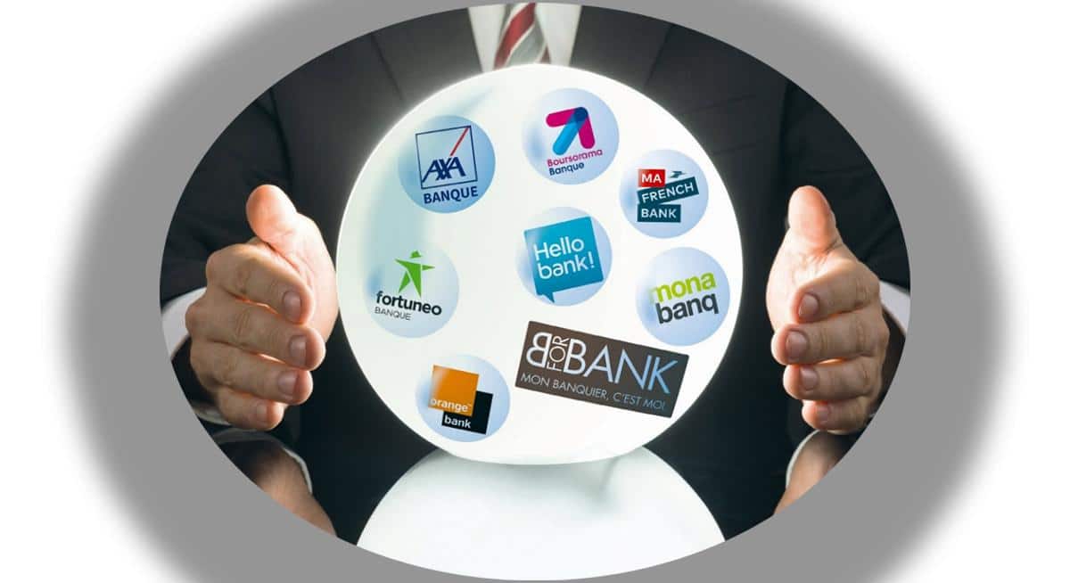 banque en ligne sans frais : illustration de services bancaires digitaux sur smartphone