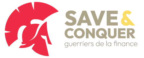 logo save and conquer : les guerriers de la finance