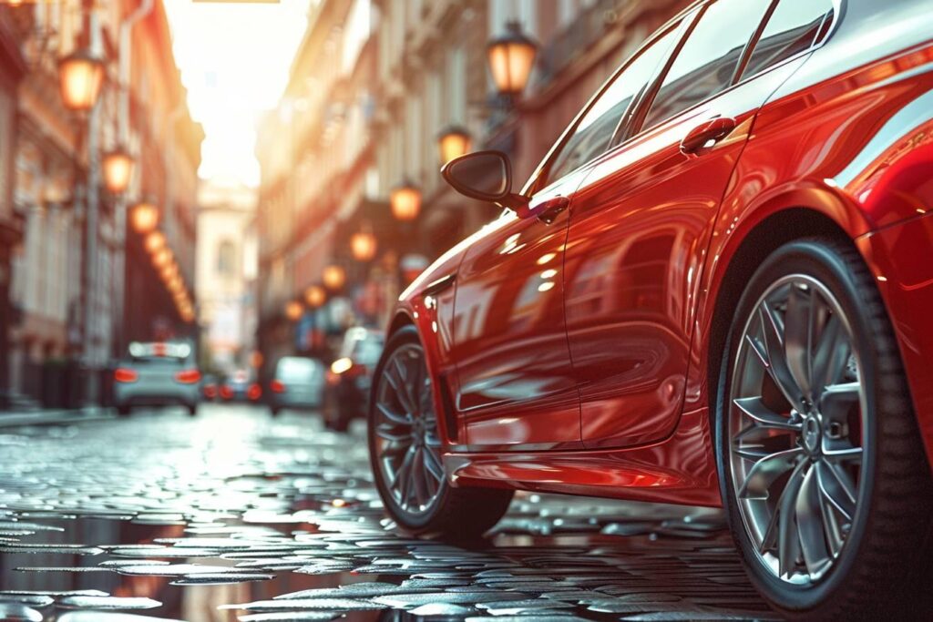 assurance au tiers plus : illustration d'une voiture protégée par une assurance intermédiaire