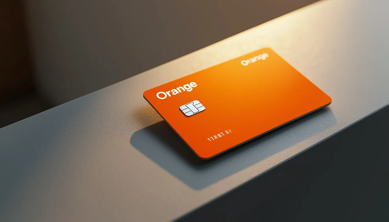 carte bleue Orange : illustration de cartes bancaires Orange