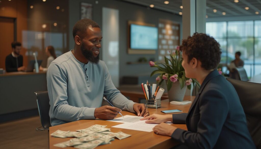 compte bancaire : personne déposant de l'argent dans une banque