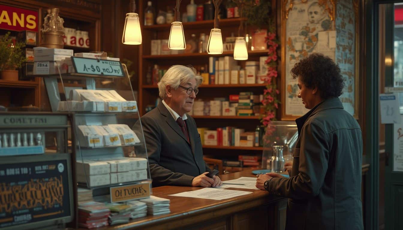 compte bancaire : client ouvrant un compte bancaire au bureau de tabac