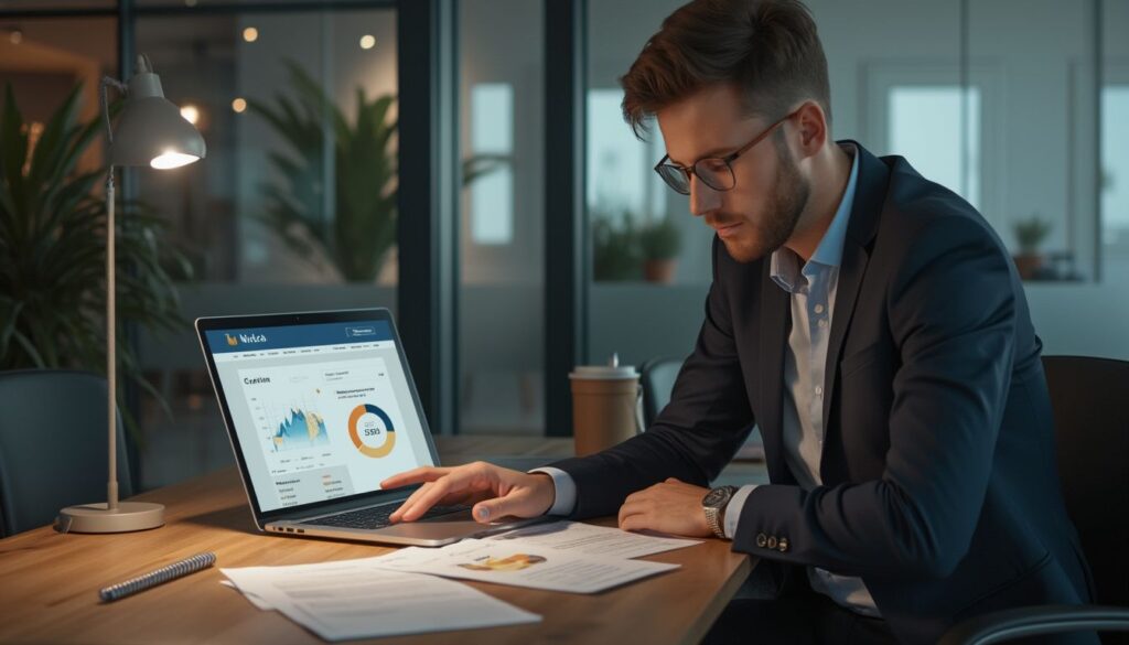 compte bancaire auto-entrepreneur : illustration de gestion financière numérique pour auto-entrepreneurs