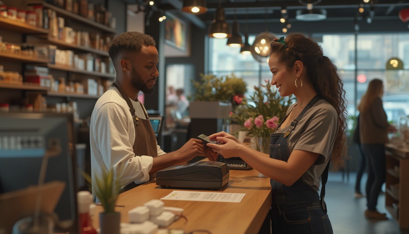 SumUp : terminal de paiement SumUp en fonctionnement avec un smartphone