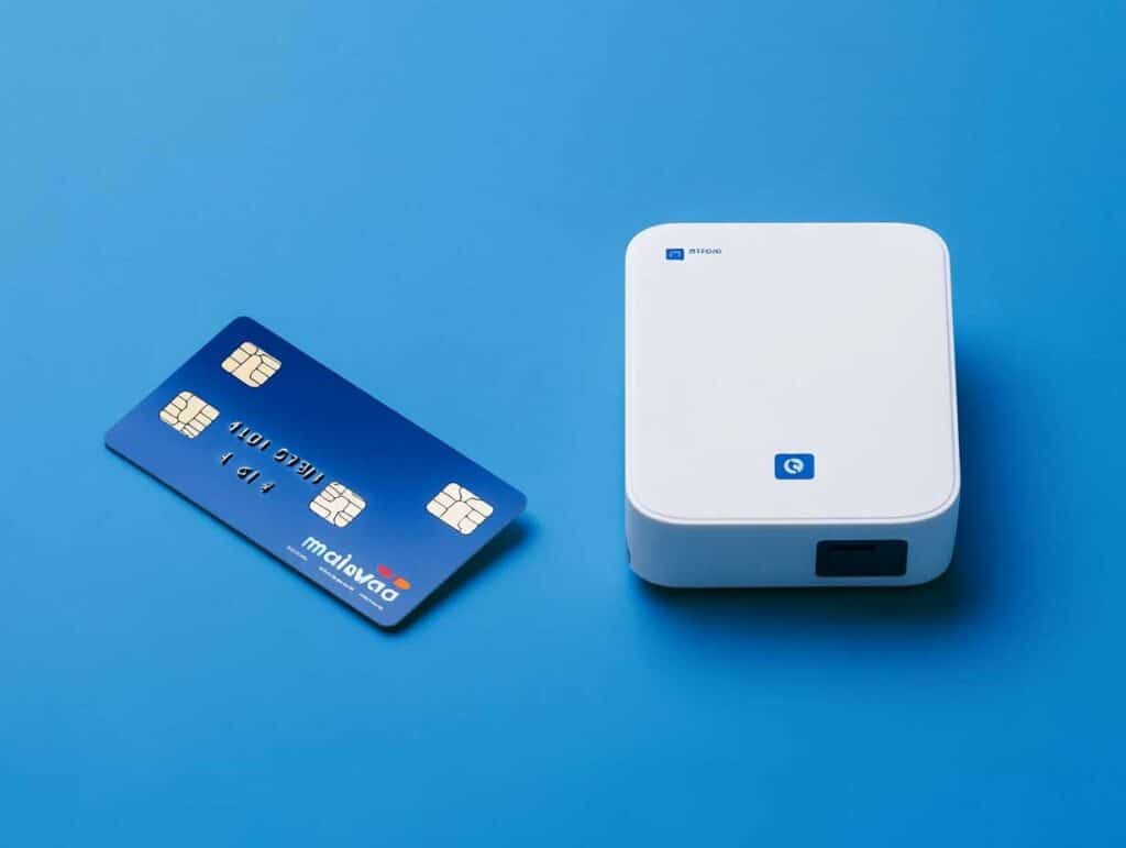 terminal de paiement SumUp : appareil mobile de paiement électronique utilisé par un commerçant