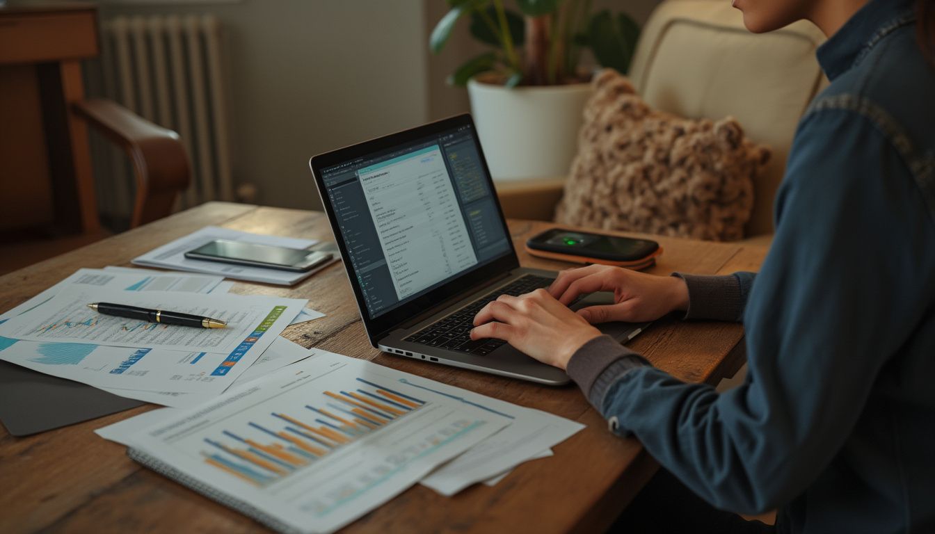 micro crédit sans justificatif : personne utilisant un ordinateur pour une demande de prêt en ligne