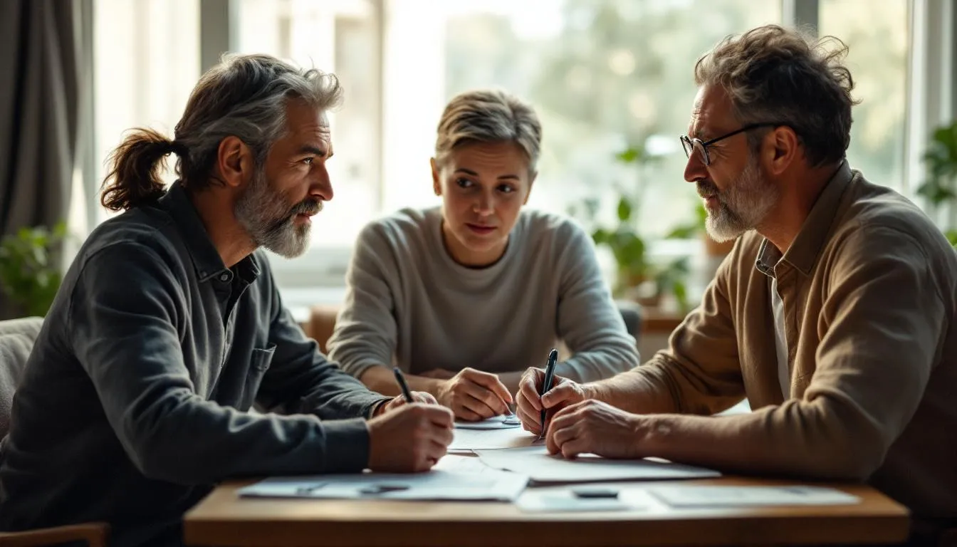 EHPAD : maison familiale entourée de documents juridiques