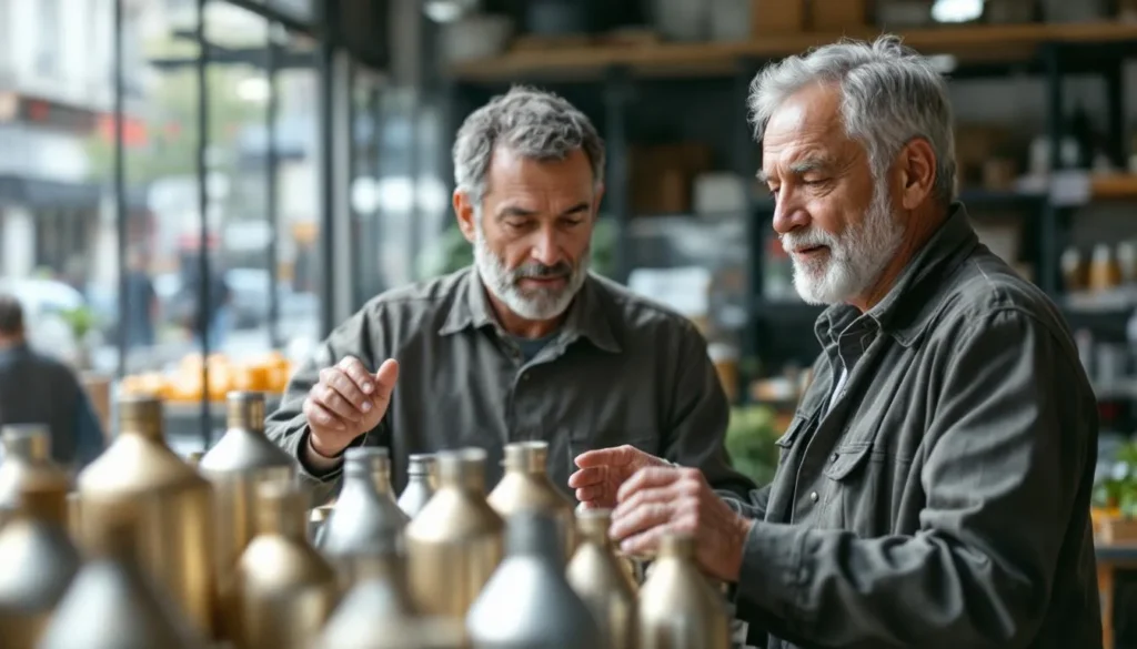 fût de 200 litres gratuit : plusieurs fûts en plastique empilés pour récupération d'eau