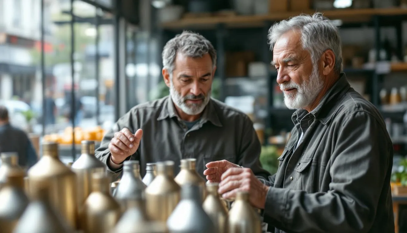fût de 200 litres gratuit : plusieurs fûts en plastique empilés pour récupération d'eau