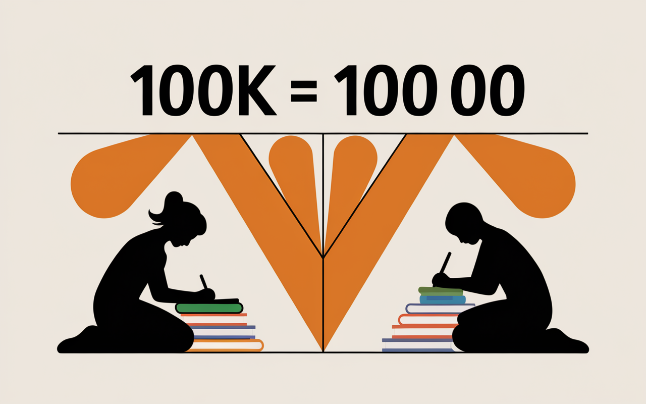 100k combien conversion chiffres