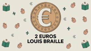 piece 2 euros Louis Braille symbole inclusion collection
