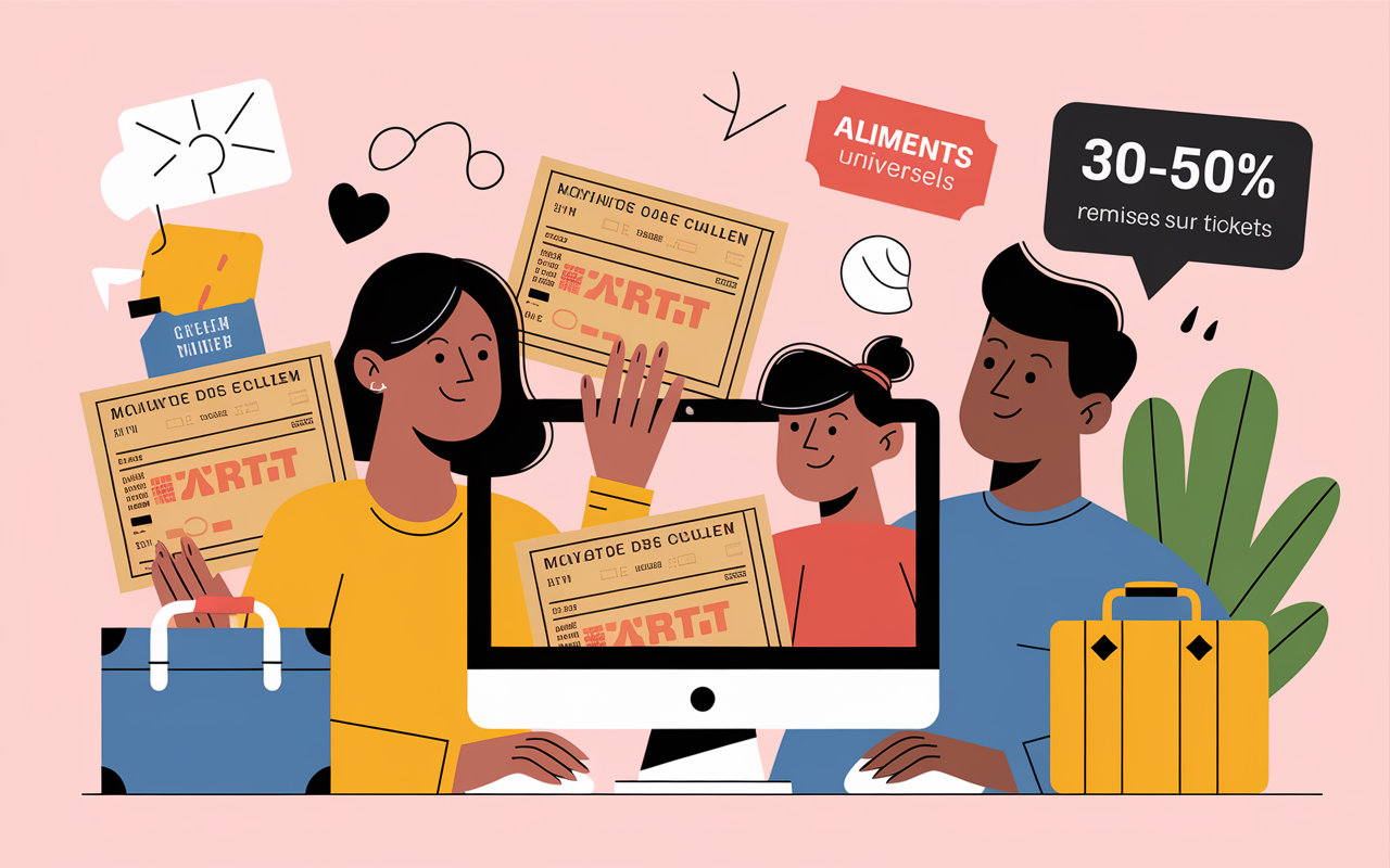 Famille utilise CSE Chronopost pour billets cinéma et vacances