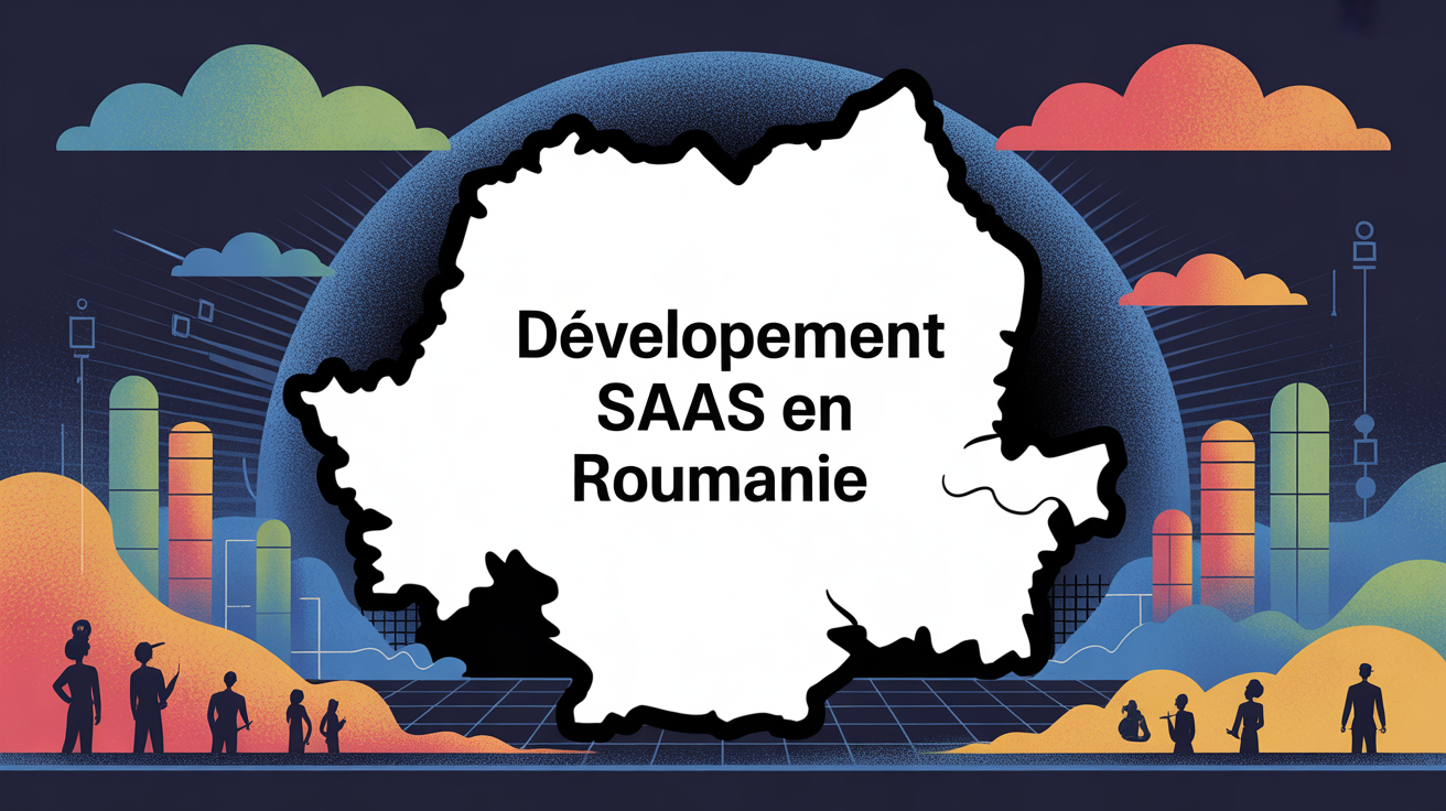Illustration carte Europe Roumanie developpement SaaS
