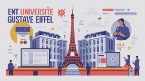 Illustration campus numérique ENT Université Gustave Eiffel