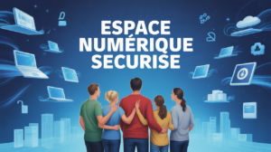 Espace numerique securise illustration famille