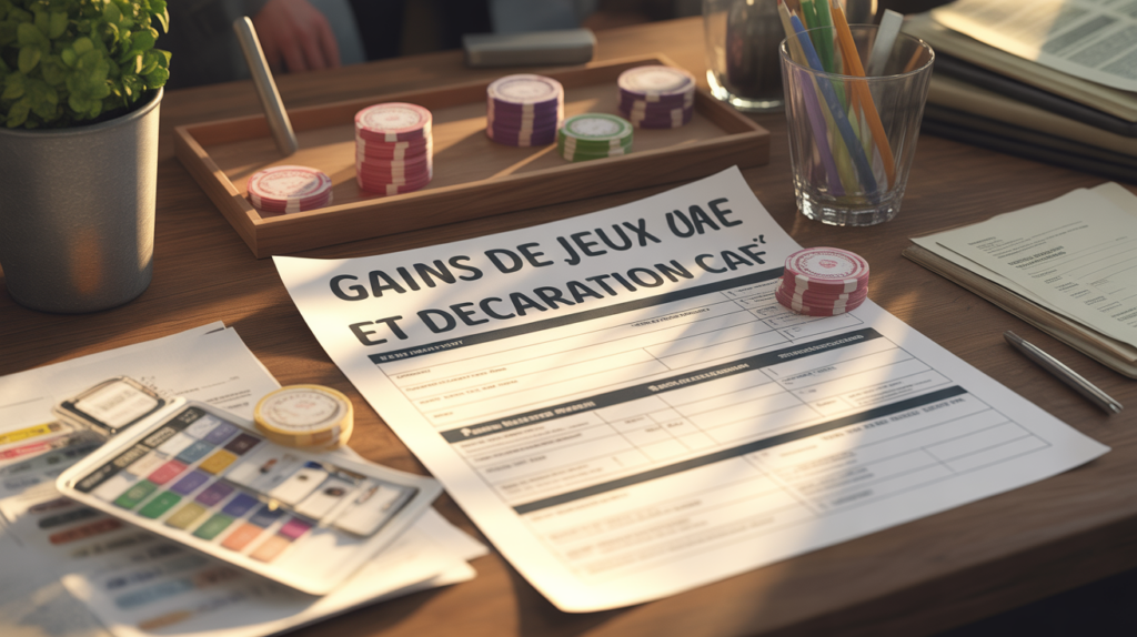 Formulaire déclaration CAF gains jeux argent