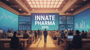 Salle de marche boursiere avec graphique Innate Pharma 2025