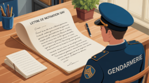 Lettre de motivation GAV manuscrite sur table