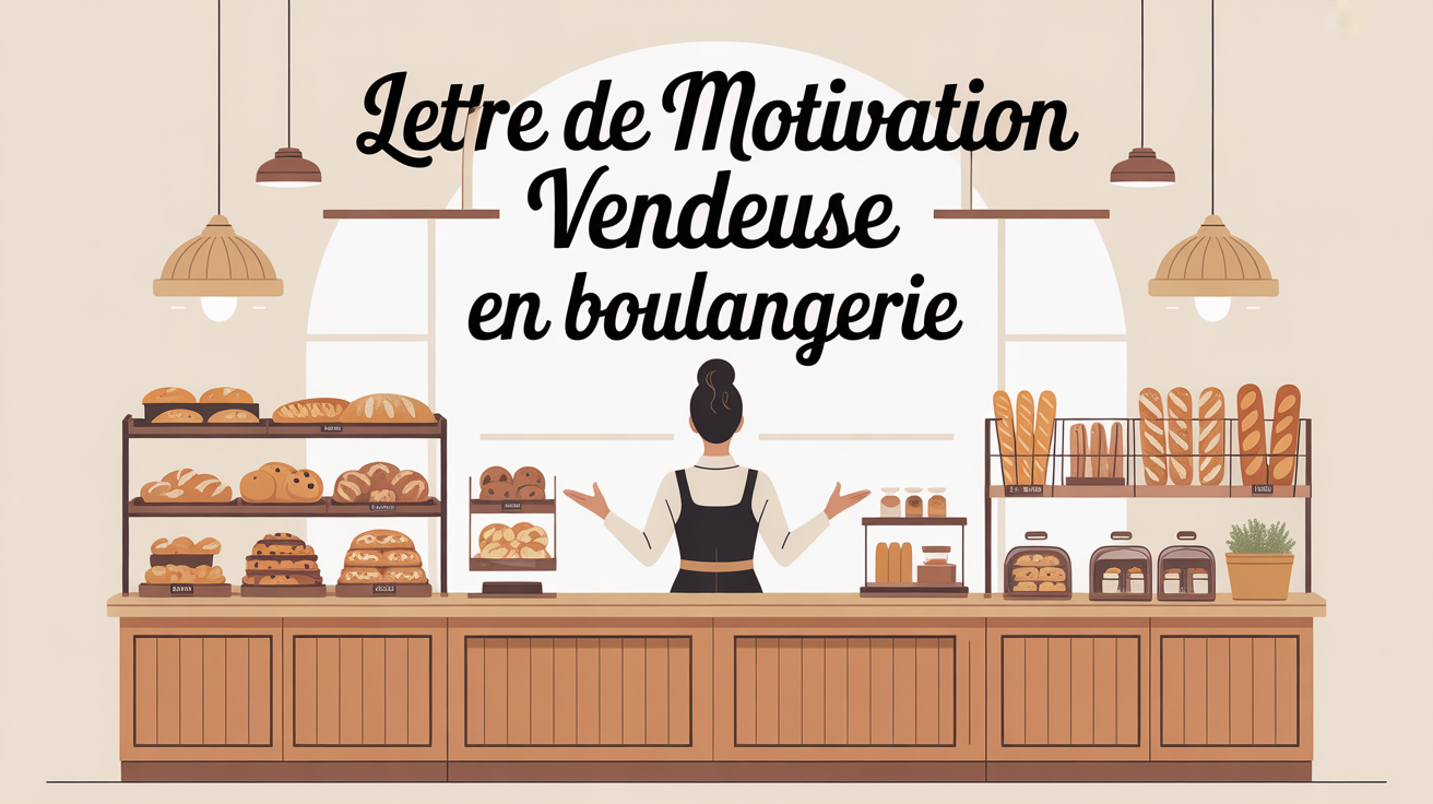 Comptoir de boulangerie et vendeuse, lettre de motivation en boulangerie