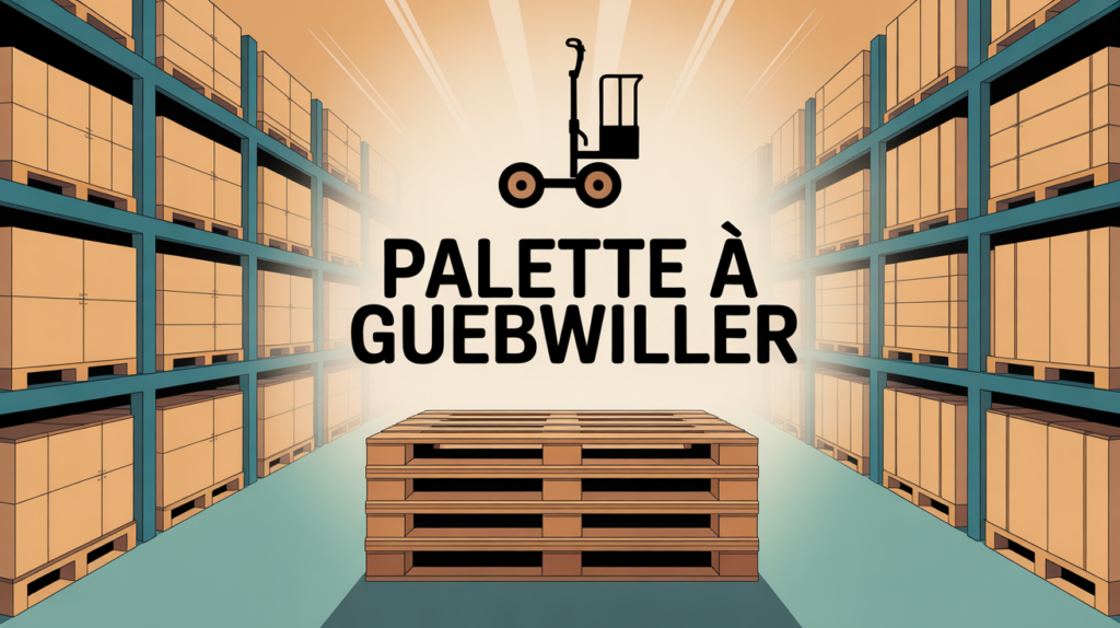 Palette a Guebwiller empilees dans entrepot