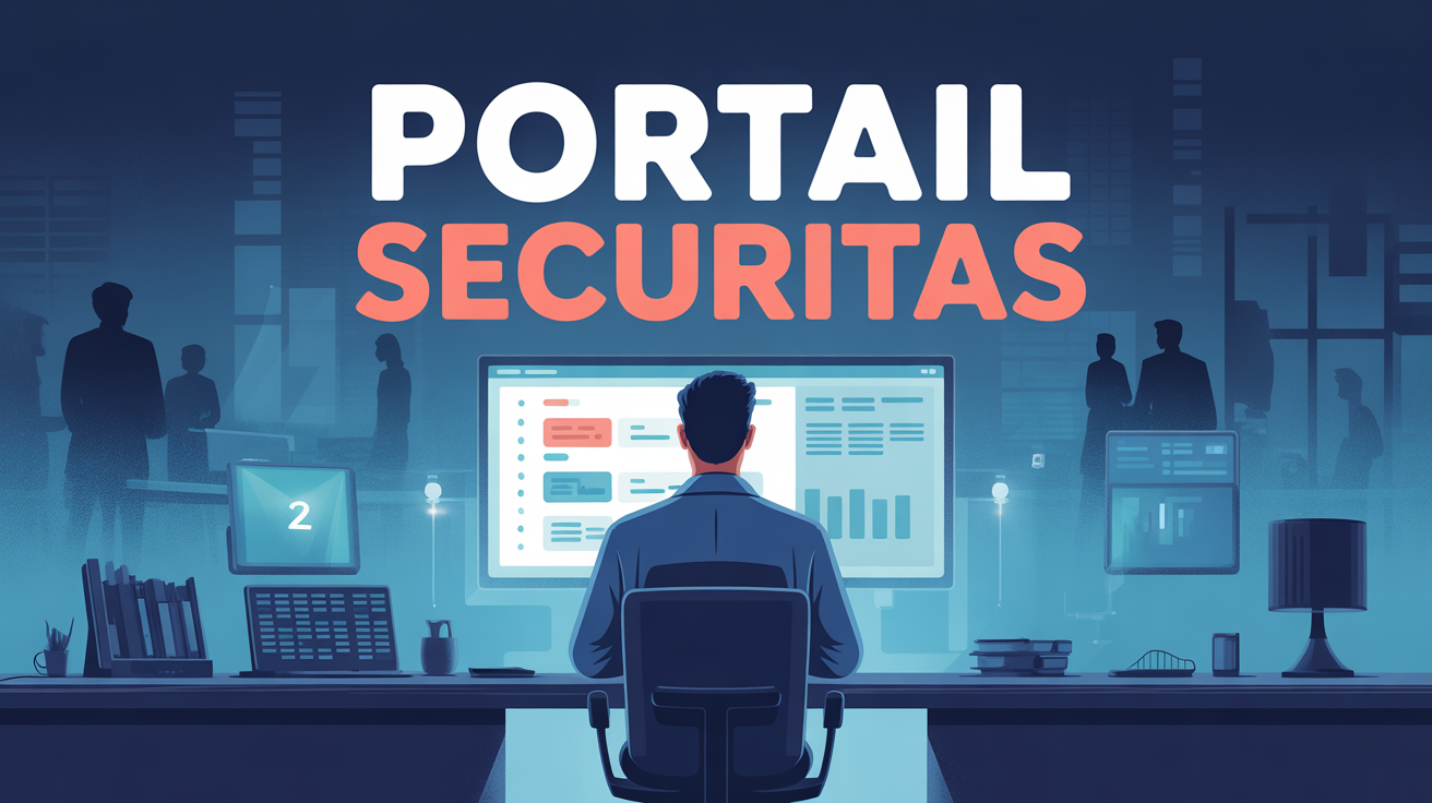 Illustration Portail Securitas tableau de bord moderne
