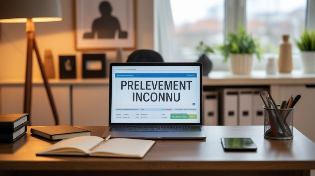 illustration prelevement inconnu sur application bancaire