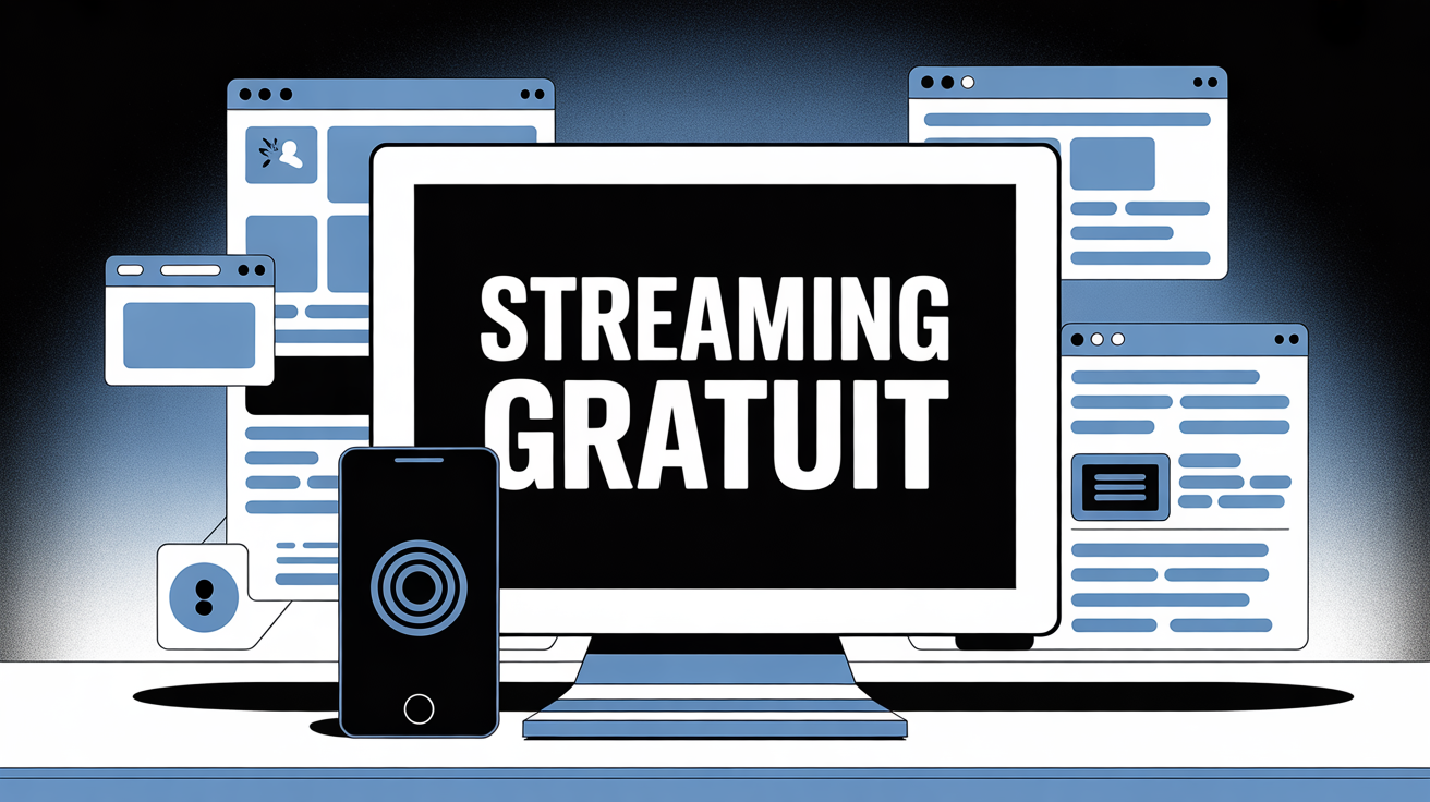 illustration streaming gratuit ordinateur smartphone pop-ups cadenas