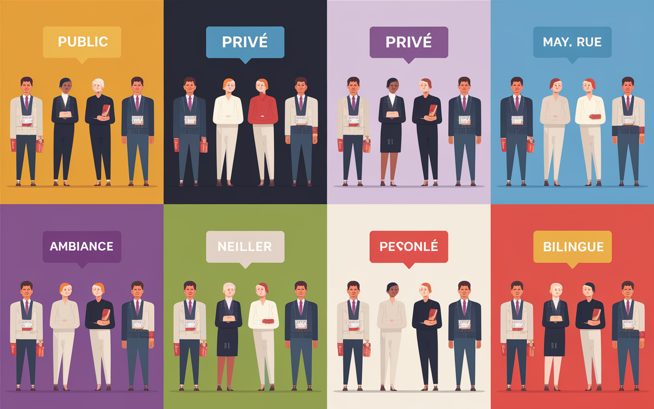 illustration système scolaire Espagne public privé bilingue
