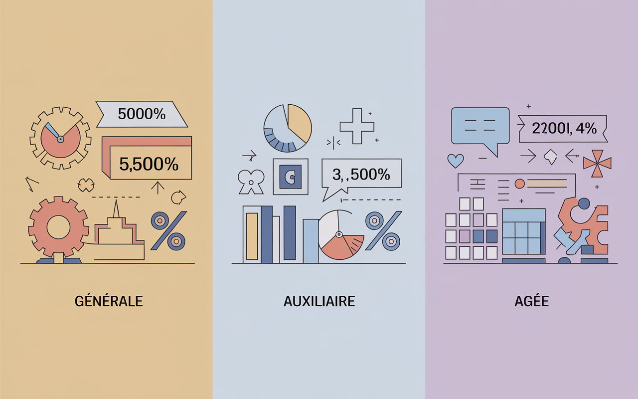 image trois balances comptables generale auxiliaire agee