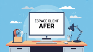 Espace client Afer sur ordinateur illustration vectorielle