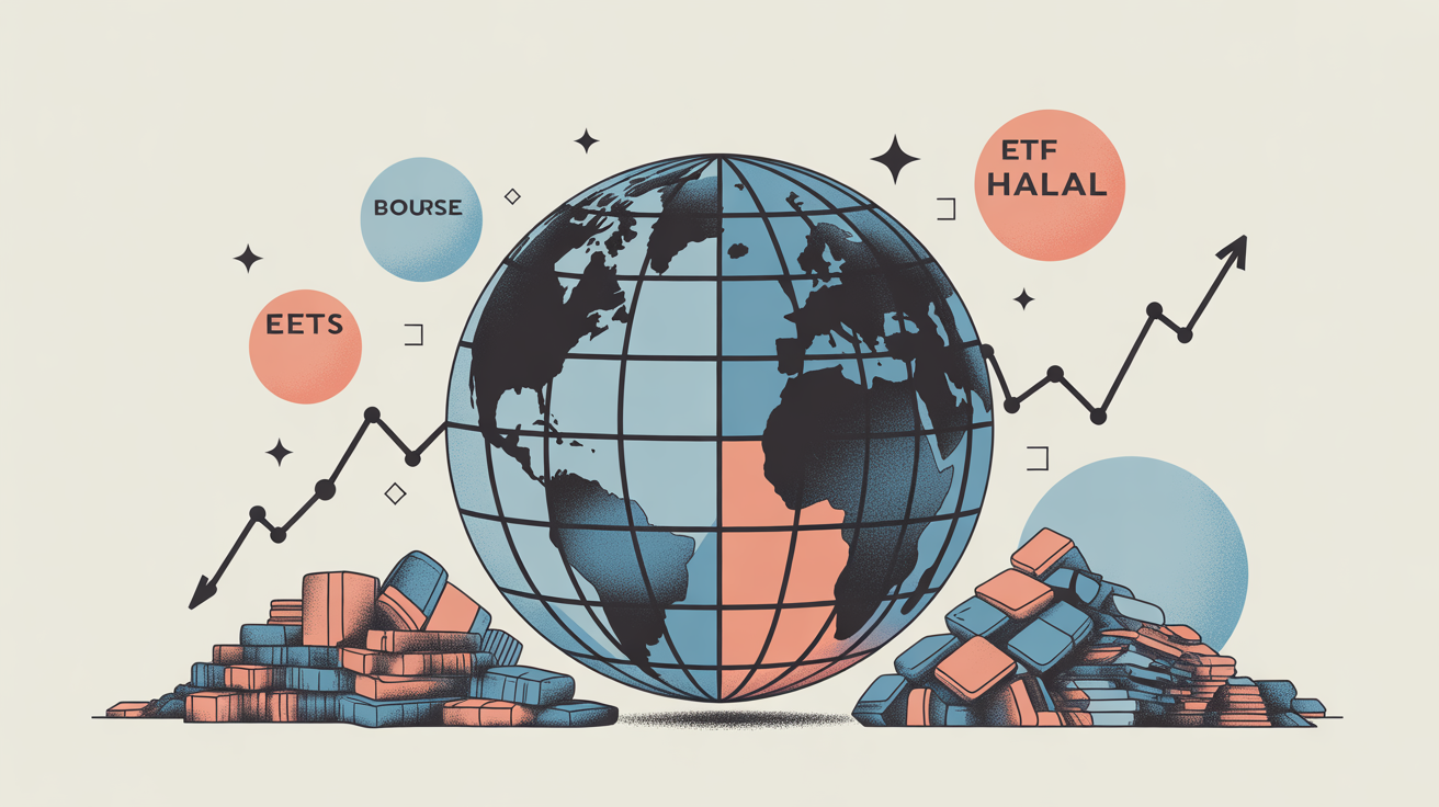 ETF halal representation graphique globe finance