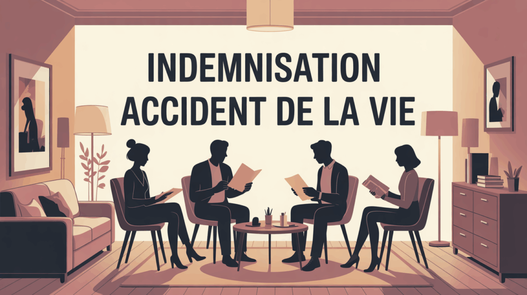 Illustration famille démarche indemnisation accident vie Pacifica