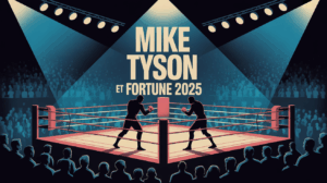 Illustration ring boxe Mike Tyson Fortune 2025