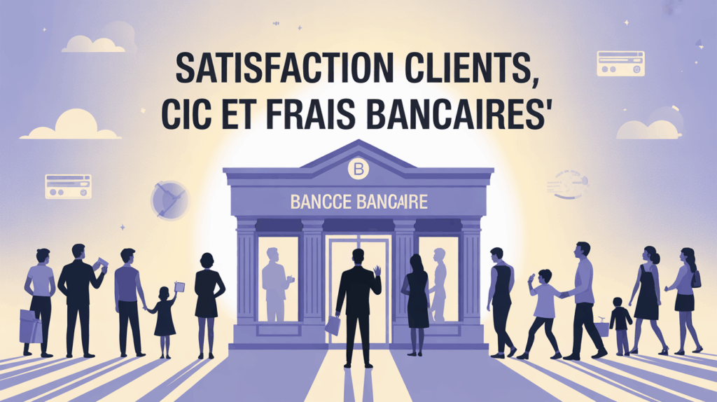 Illustration agence CIC satisfaction clients frais bancaires