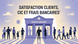 Illustration agence CIC satisfaction clients frais bancaires