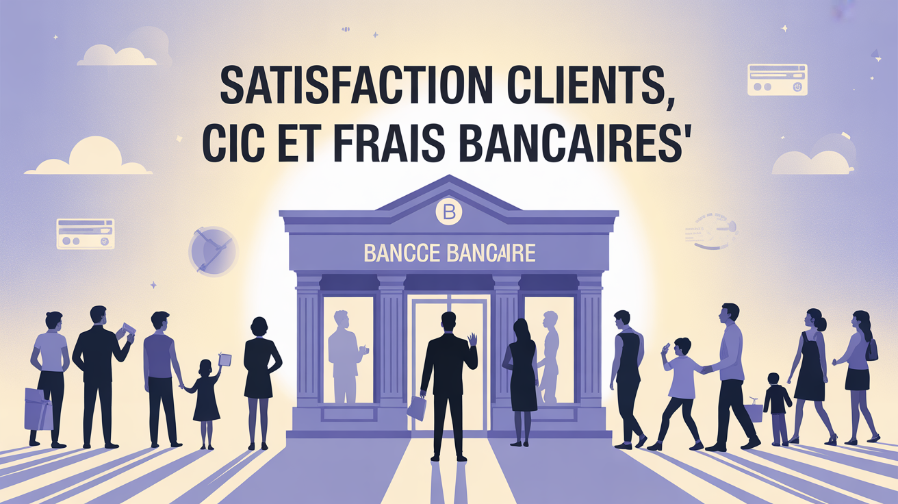 Illustration agence CIC satisfaction clients frais bancaires