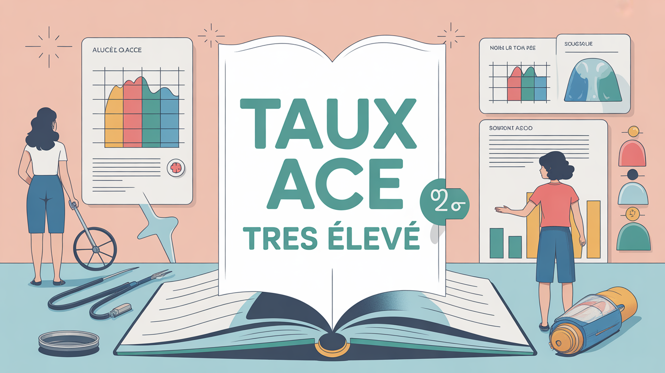 Dossier médical avec graphiques ACE élevés, ambiance rassurante