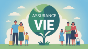 famille diverse entourant feuille symbole assurance vie