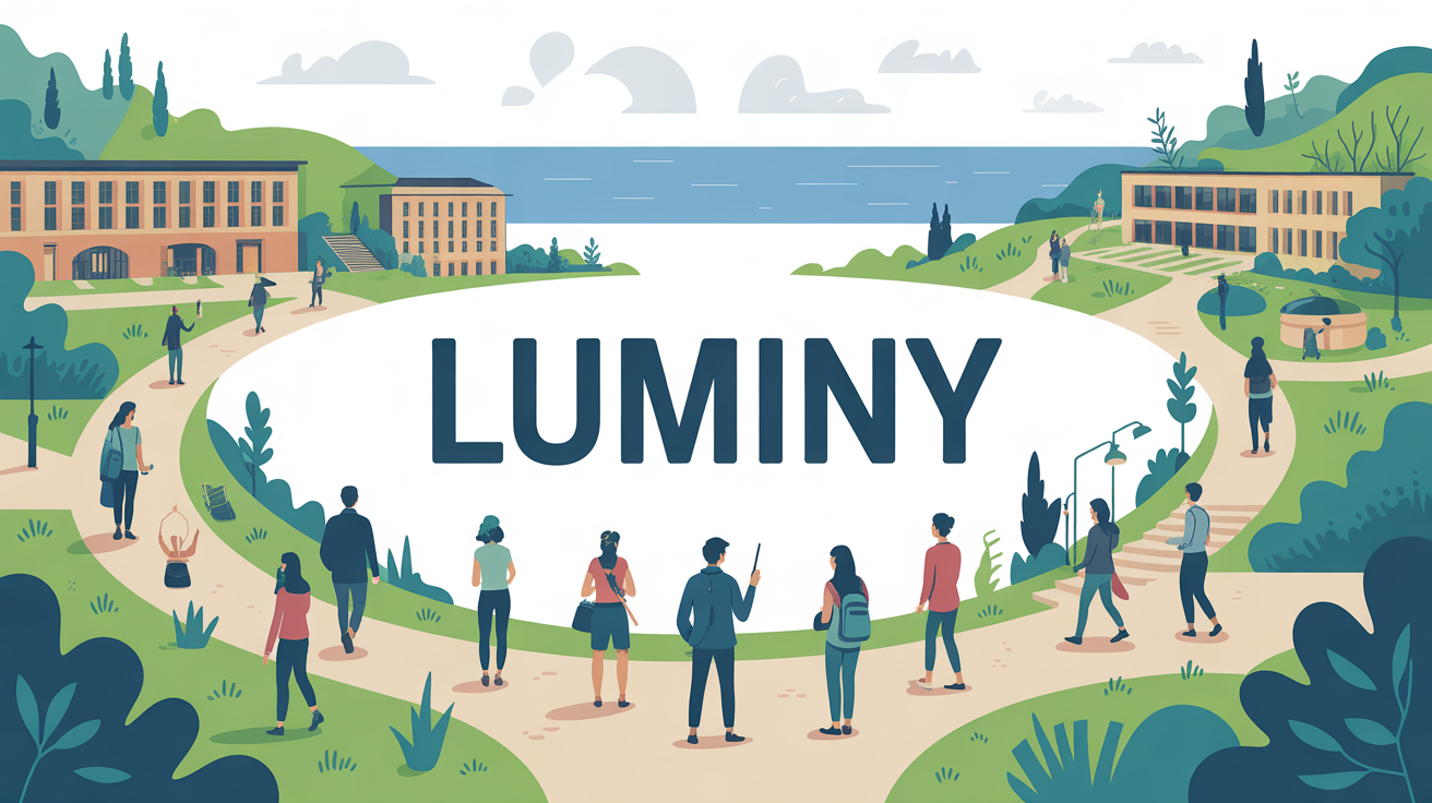 Vue campus Luminy entre nature, étudiants et chercheurs