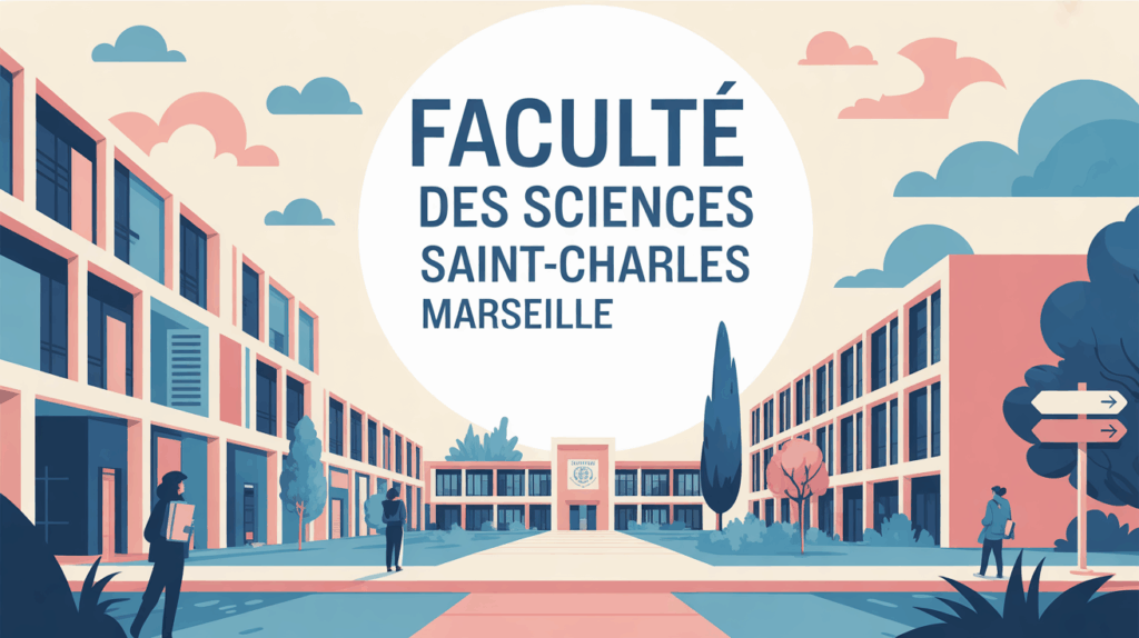 Illustration du campus moderne Faculte des Sciences Saint Charles Marseille