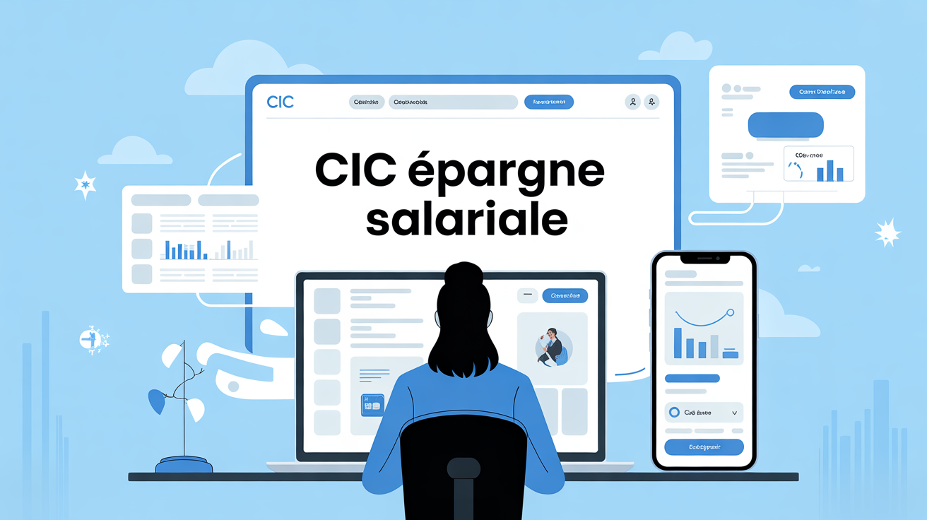 Interface CIC Epargne Salariale sur ordinateur et mobile