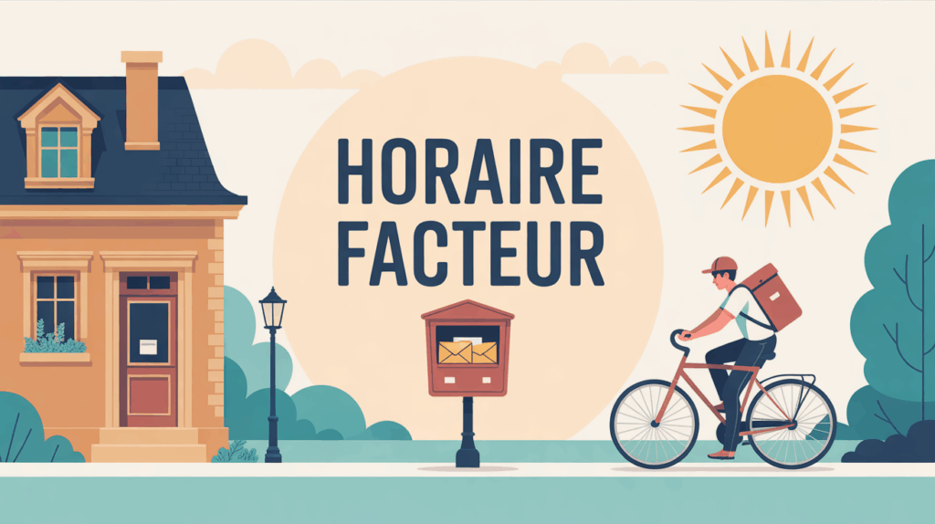 Facteur distribuant le courrier devant une maison au soleil du matin