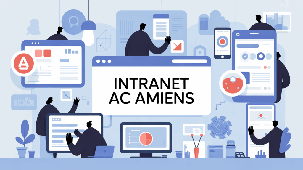 Illustration bureau moderne Intranet AC Amiens