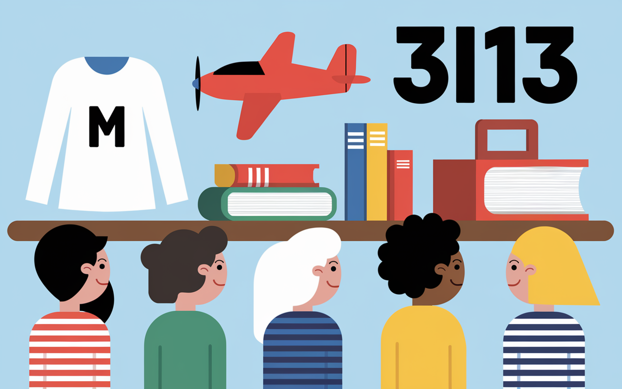 Objets et personnages métiers en M, chiffre 313