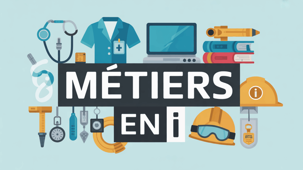 metiers en i objets metiers illustration