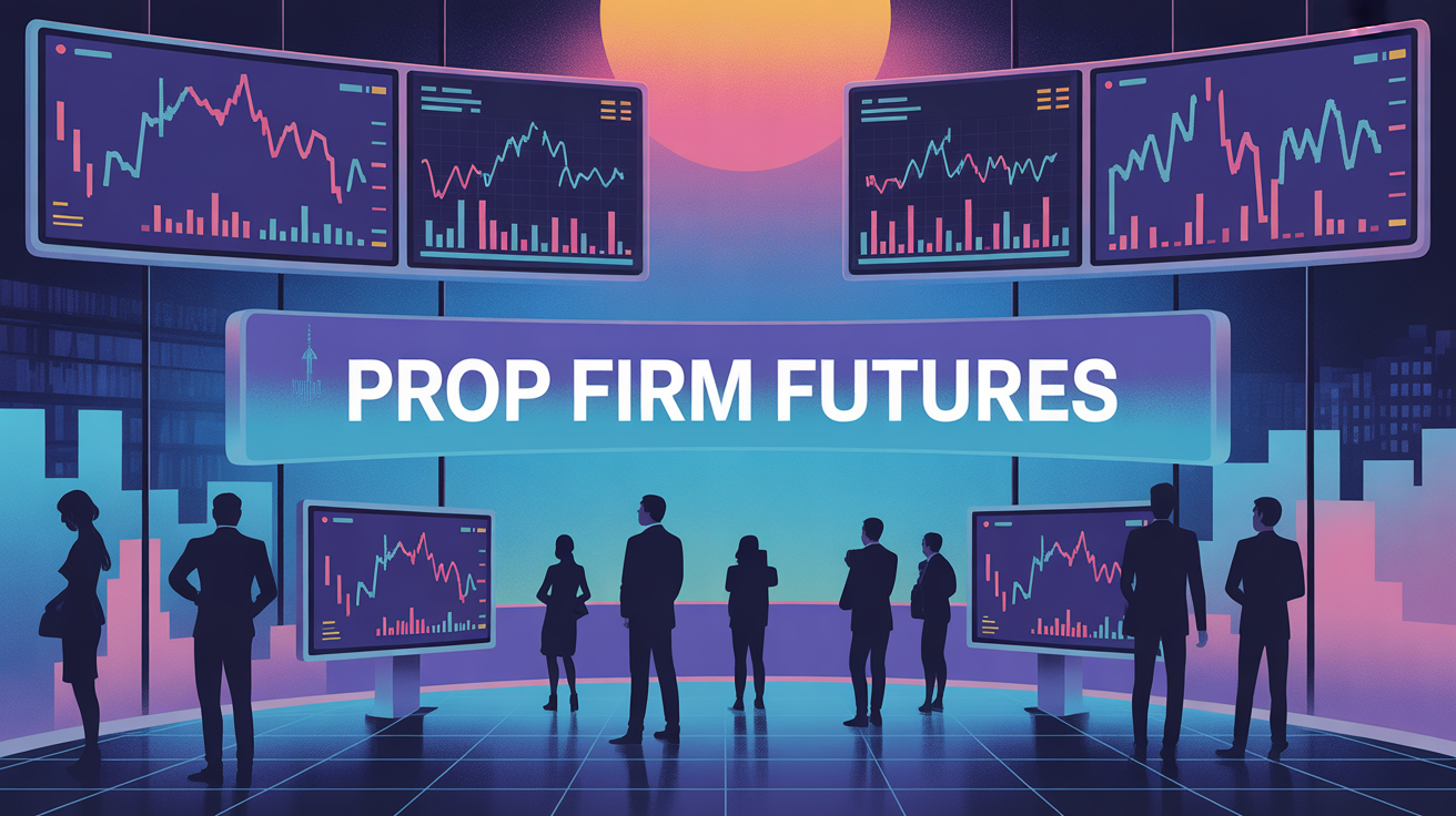 Illustration univers digital traders prop firm futures