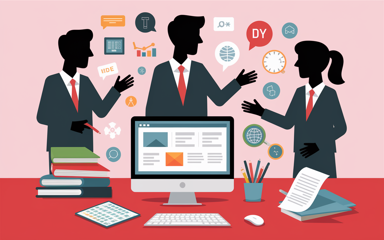 Enseignants partageant ressources technologie au college