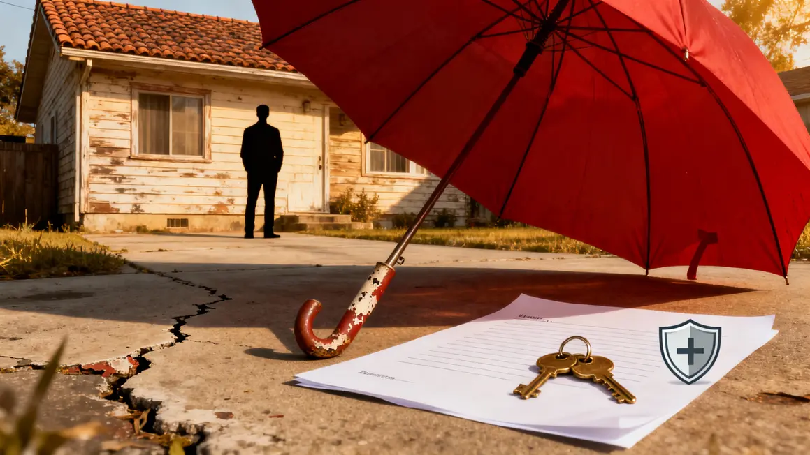 Silhouette emprunteur maison parapluie protection assurance