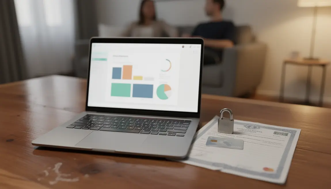 ordinateur banque en ligne avec securite